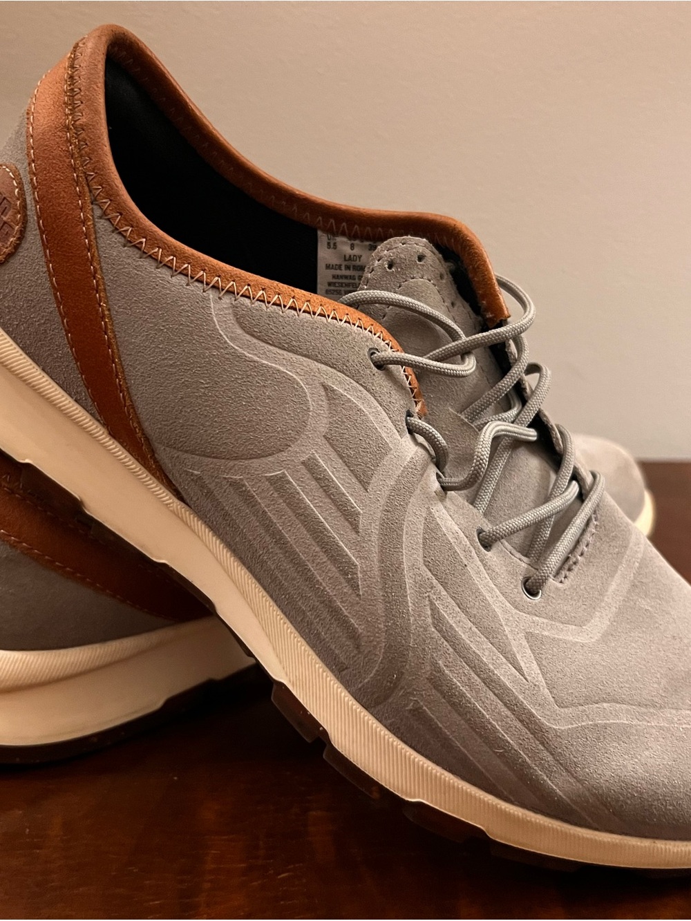 Women's Hanwag Suede Leather City Sneakers in Grey